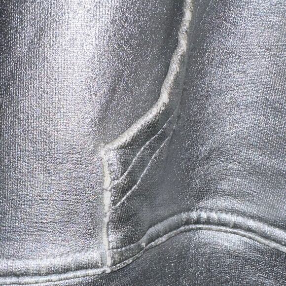 Noli Silver Metallic Chrome Pullover Hoodie Size Large *Flawed* - Picture 12 of 16